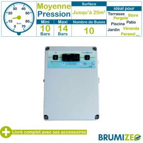 BRUMIZEO moyenne pression gamme NEO 10 buses de brumisation