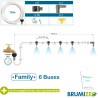 BRUMIZEO rafraichissement de terrasse et jardin par 6 buses de brumisation basse pression avec description du KIT