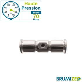 BRUMIZEO accessoires haute pression manchon porte buse raccord instantané autobloquant en laiton nickelé diamètre 8