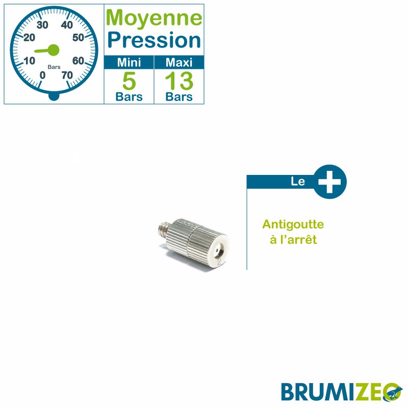 Buse de brumisation anti-goutte basse pression 10 x 6 mm