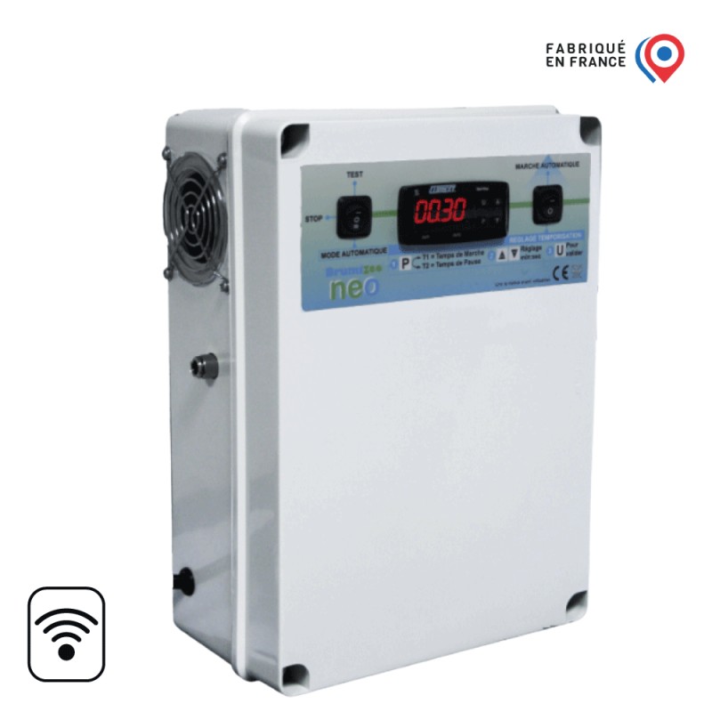 BRUMIZEO  brumisateur de terrasse moyenne pression gamme NEO made in france connewion wifi et bluetooth